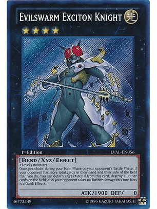 Evilswarm Exciton Knight - LVAL-EN056 - Secret Rare 1st Edition