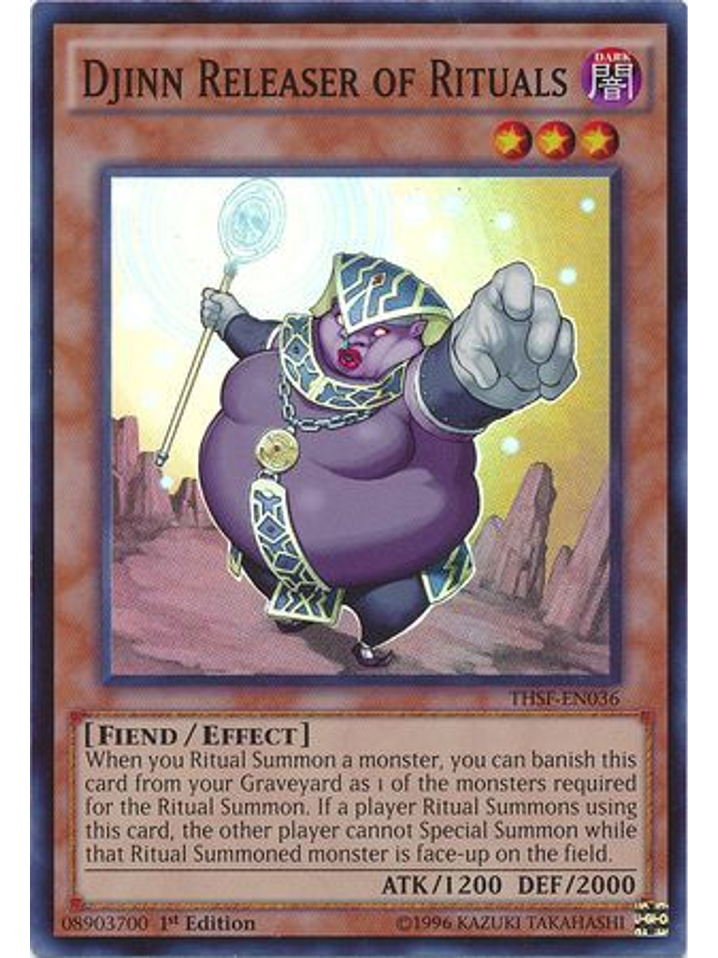 Djinn Releaser of Rituals - THSF-EN036 - Super Rare 1st Edition 1