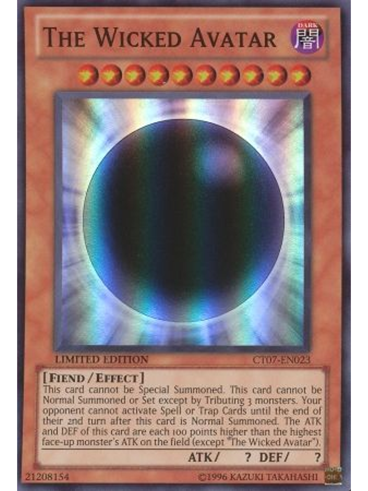 The Wicked Avatar - CT07-EN023 - Super Rare 1