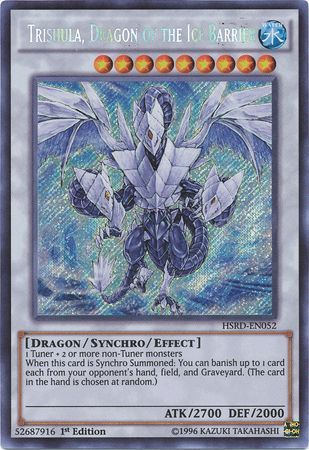 Trishula, Dragon of the Ice Barrier - HSRD-EN052 - Secret Rare 1st Edition