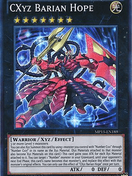 CXyz Barian Hope - MP15-EN189 - Super Rare 1st Edition