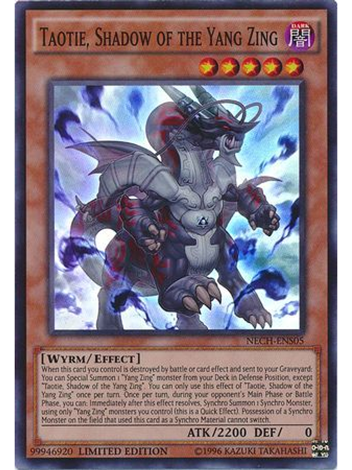 Taotie, Shadow of the Yang Zing - NECH-ENS05 - Super Rare 1st Edition 1