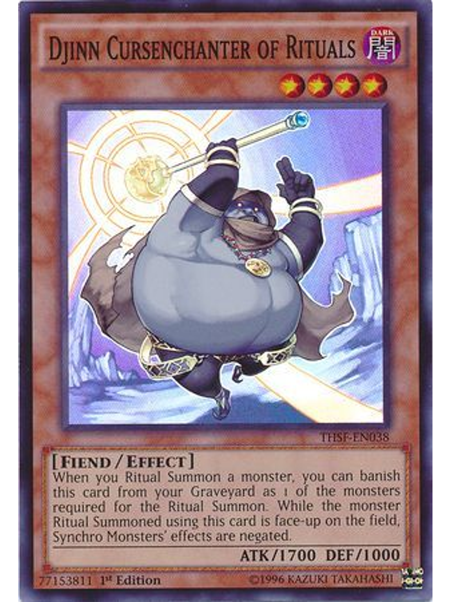 Djinn Cursenchanter of Rituals - THSF-EN038 - Super Rare 1st Edition 1