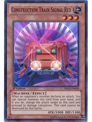 Construction Train Signal Red - DRLG-EN038 - Super Rare 1st Edition