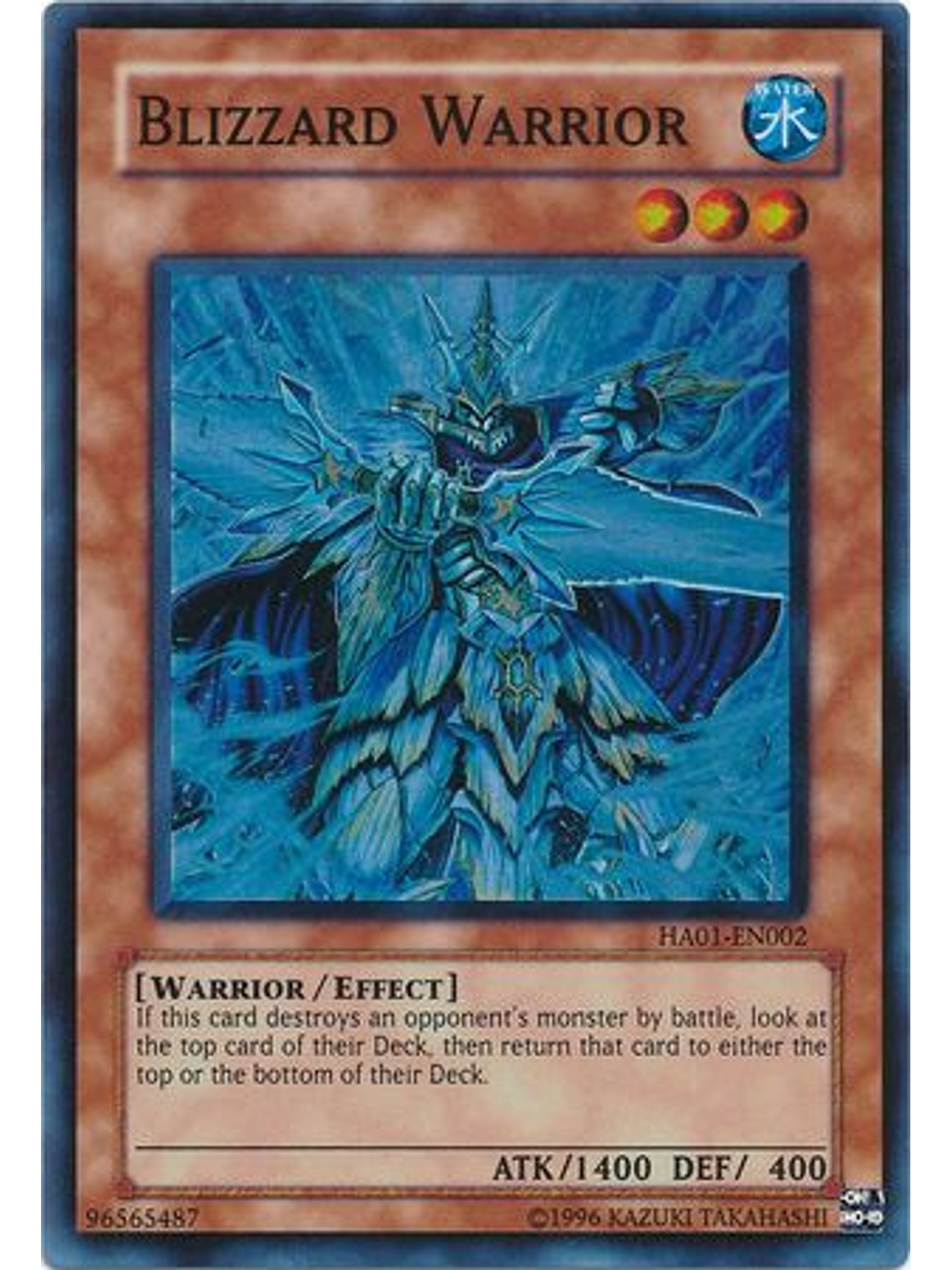 Blizzard Warrior - HA01-EN002 - Super Rare Unlimited 1