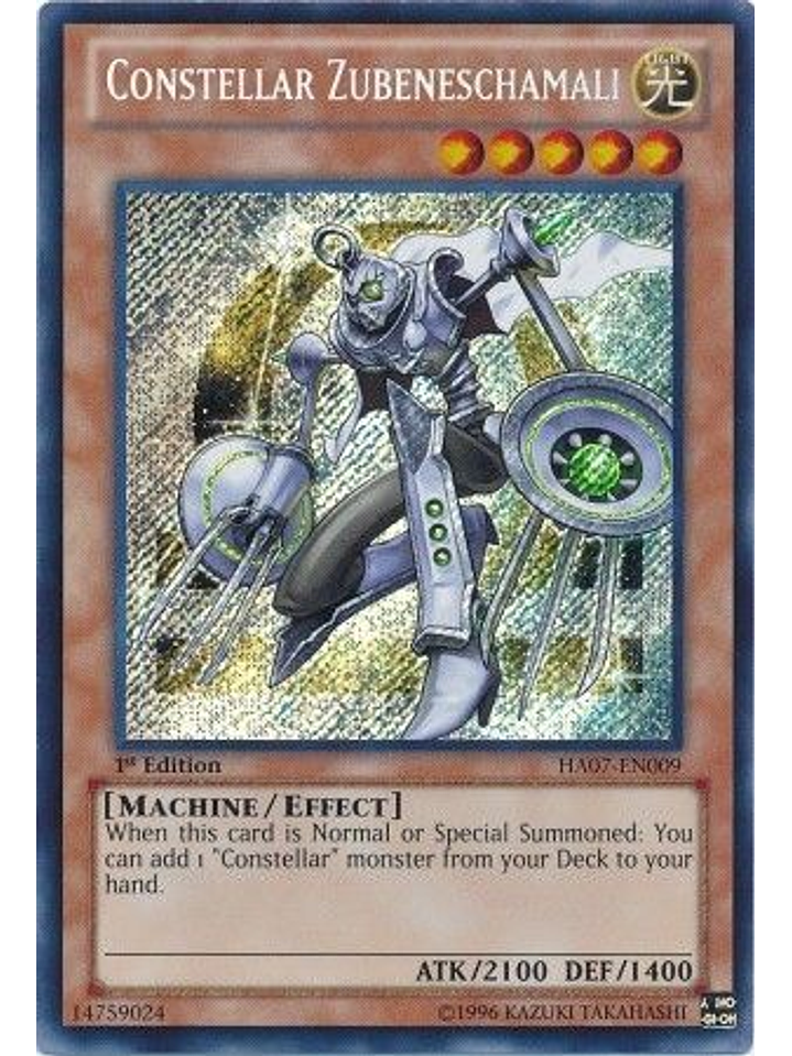 Constellar Zubeneschamali - HA07-EN009 - Secret Rare 1st Edition 1