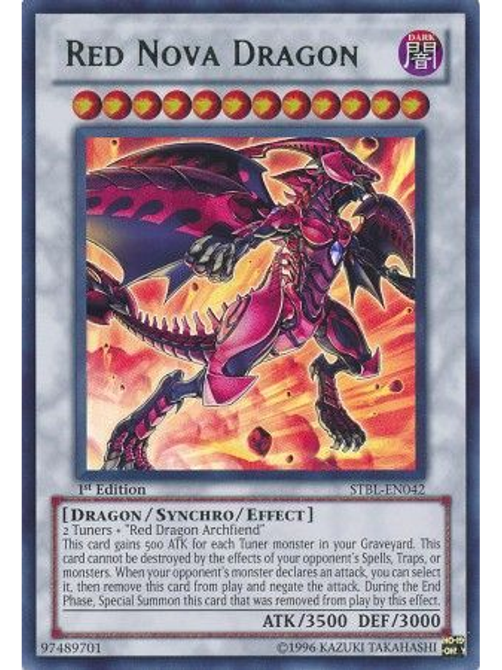 Red Nova Dragon - STBL-EN042 - Ultra Rare 1st Edition 1
