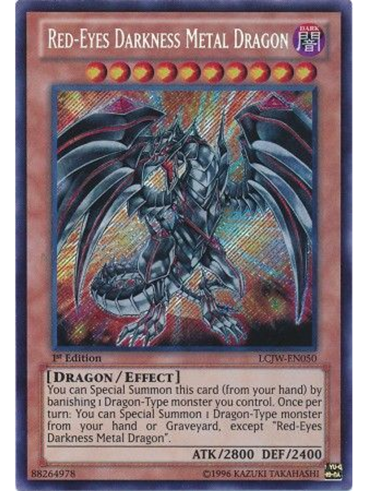 Red-Eyes Darkness Metal Dragon - LCJW-EN050 - Secret Rare 1