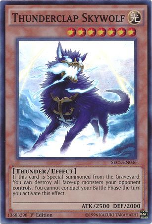 Thunderclap Skywolf - SECE-EN036 - Super Rare 1st Edition