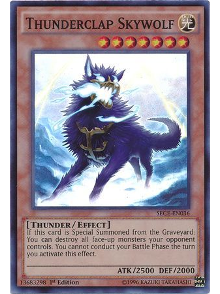 Thunderclap Skywolf - SECE-EN036 - Super Rare 1st Edition 1