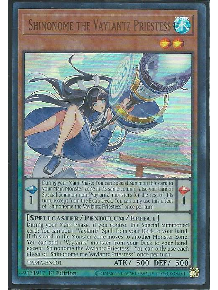 Shinonome the Vaylantz Priestess - TAMA-EN001 - Ultra Rare 1st Edition 1