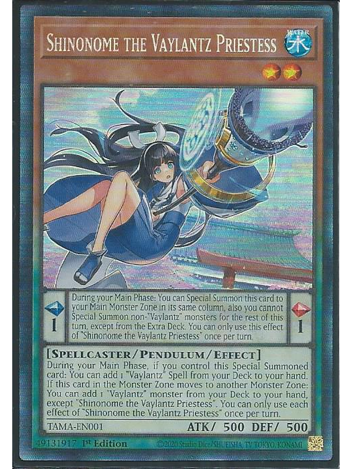 Shinonome the Vaylantz Priestess - TAMA-EN001 - Collector's Rare 1st Edition 1