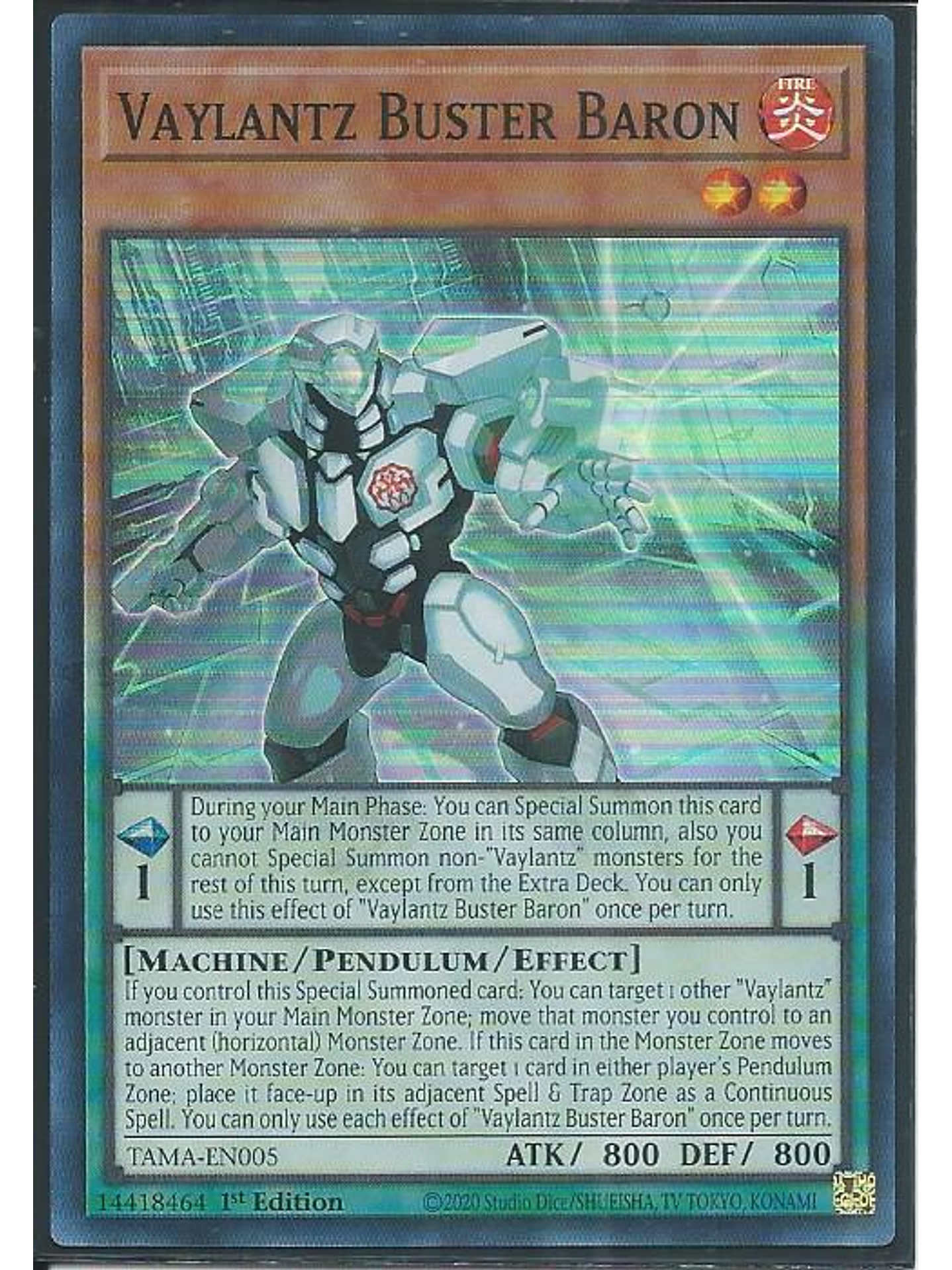 Vaylantz Buster Baron - TAMA-EN005 - Super Rare 1st Edition 1