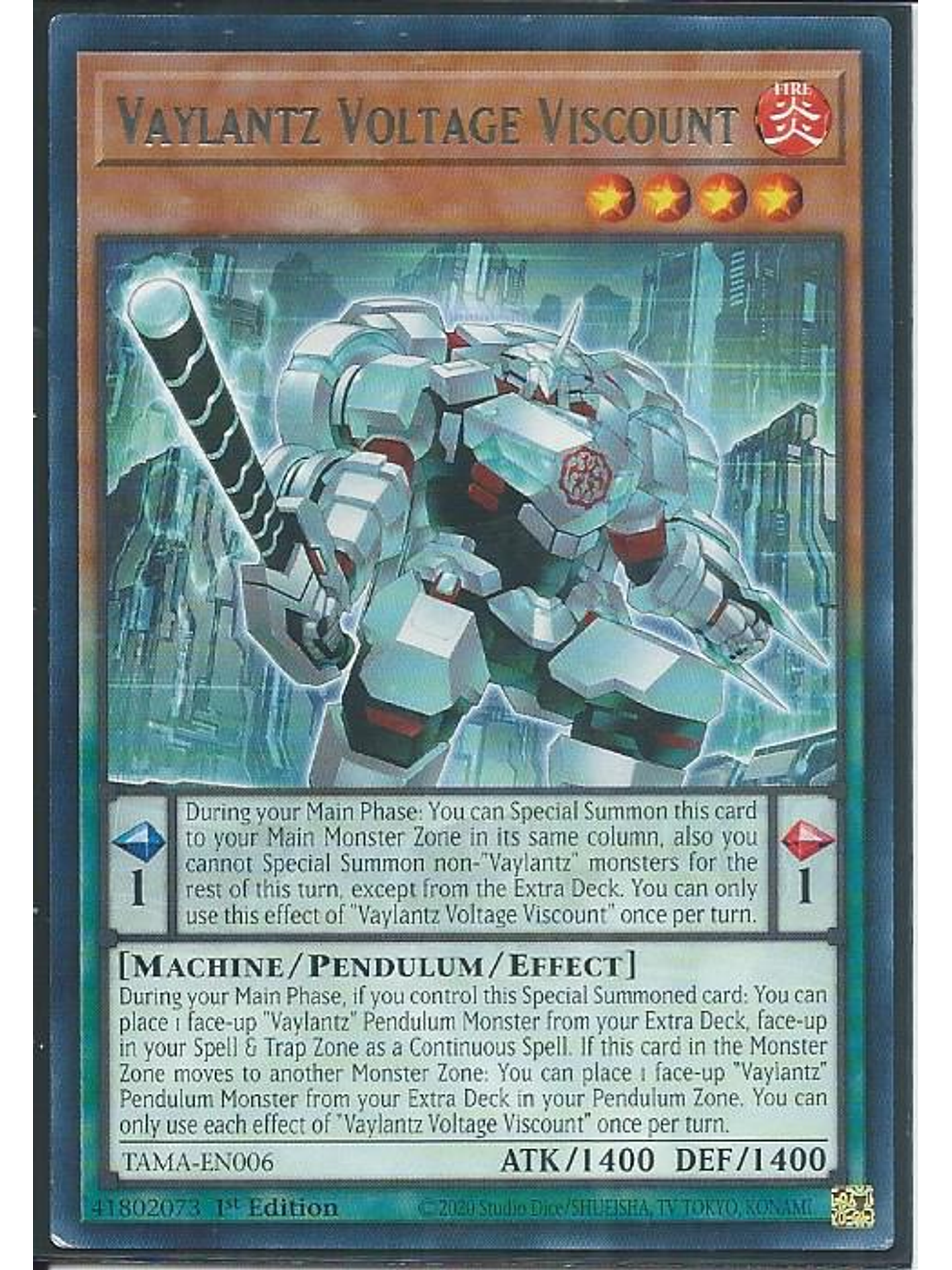 Vaylantz Voltage Viscount - TAMA-EN006 - Rare 1st Edition 1