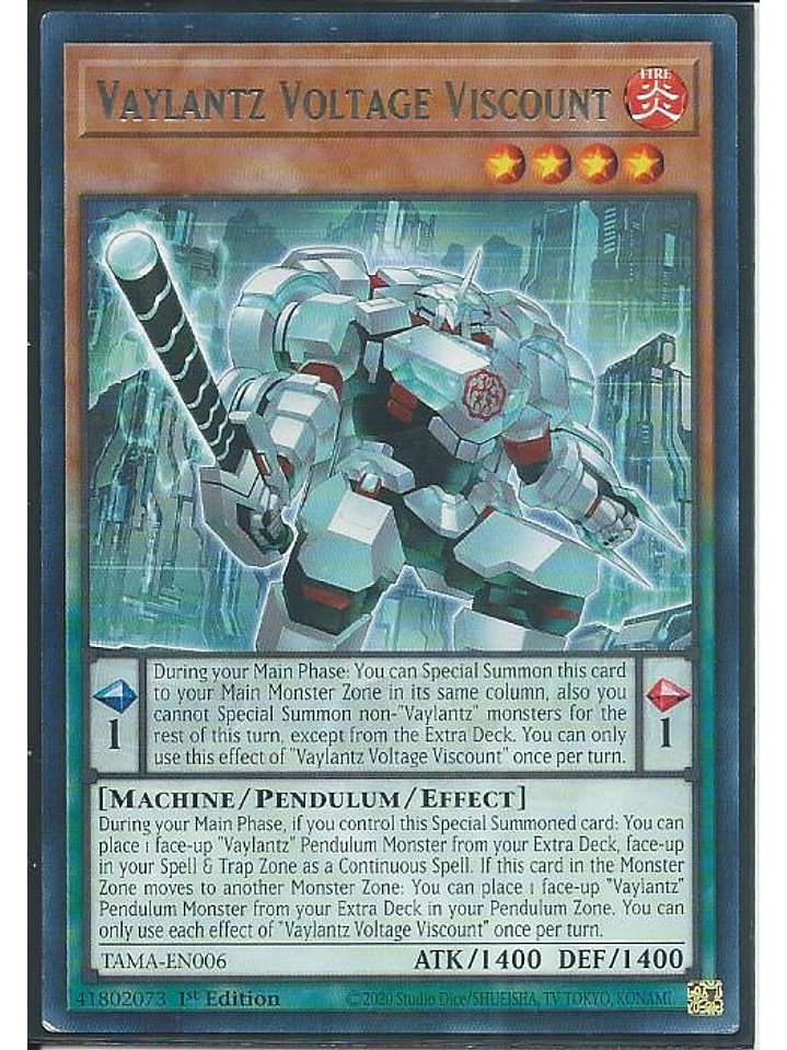 Vaylantz Voltage Viscount - TAMA-EN006 - Rare 1st Edition 1