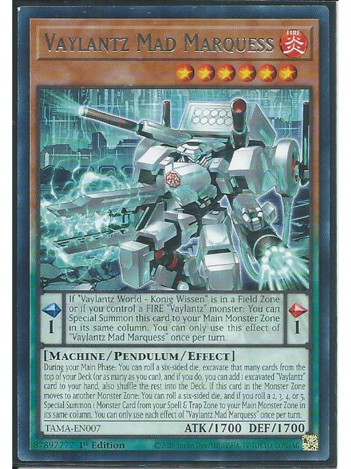 Vaylantz Mad Marquess - TAMA-EN007 - Rare 1st Edition 1