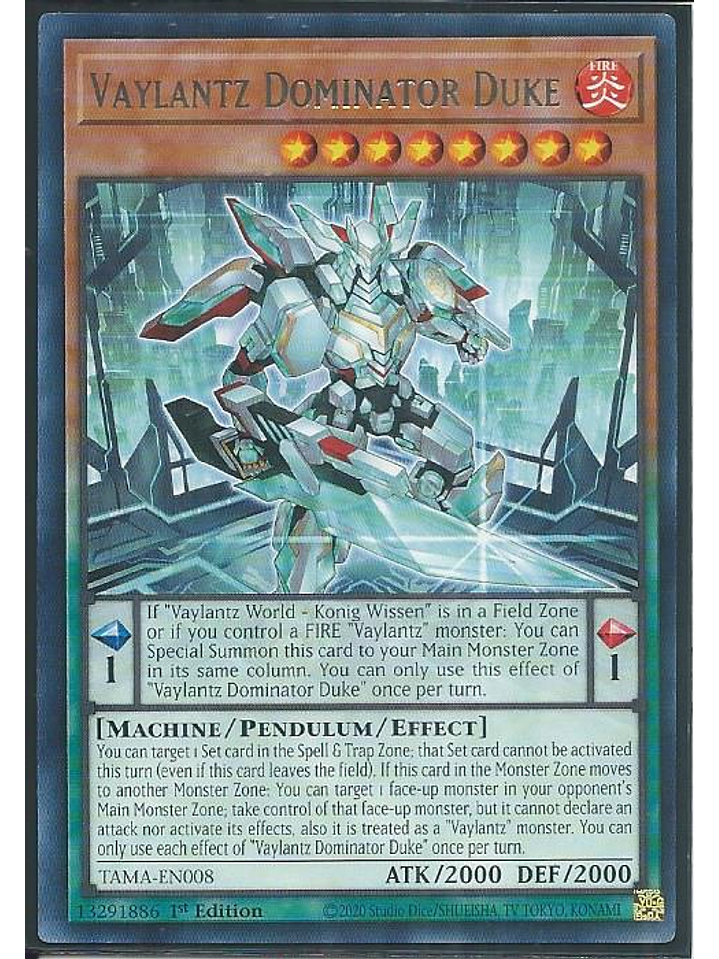 Vaylantz Dominator Duke - TAMA-EN008 - Rare 1st Edition 1