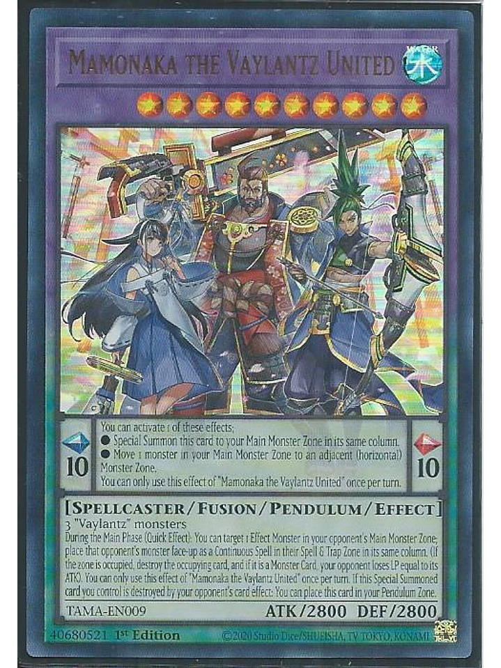 Mamonaka the Vaylantz United - TAMA-EN009 - Ultra Rare 1st Edition 1