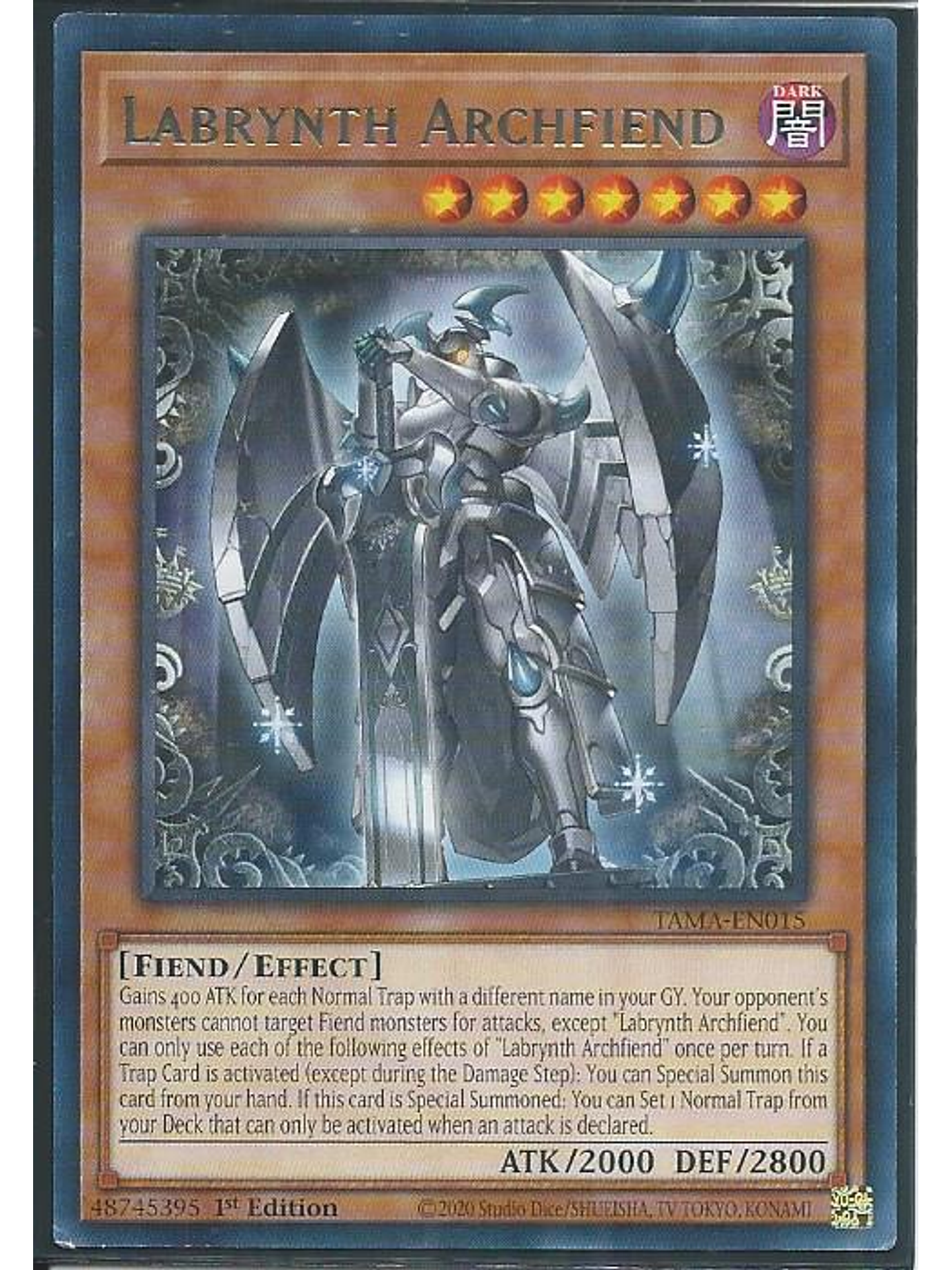 Labrynth Archfiend - TAMA-EN015 - Rare 1st Edition 1