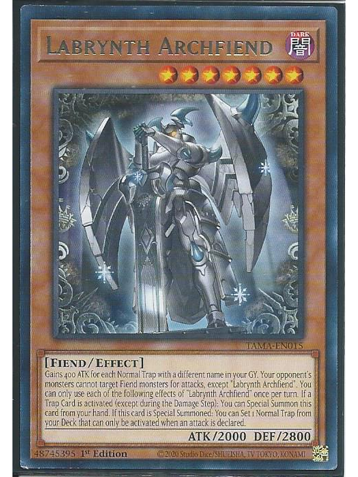 Labrynth Archfiend - TAMA-EN015 - Rare 1st Edition 1