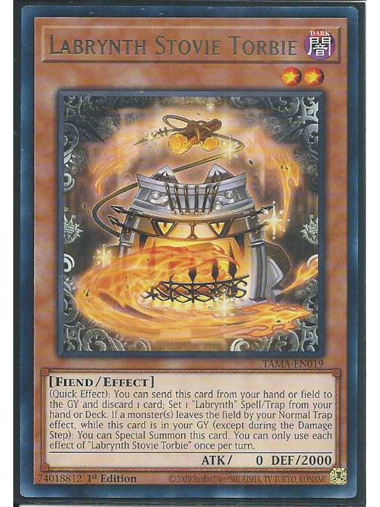 Labrynth Stovie Torbie - TAMA-EN019 - Rare 1st Edition 1