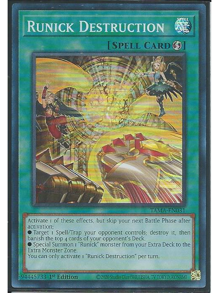 Runick Destruction - TAMA-EN031 - Super Rare 1st Edition 1