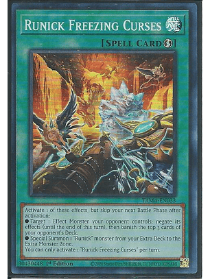 Runick Freezing Curses - TAMA-EN033 - Super Rare 1st Edition