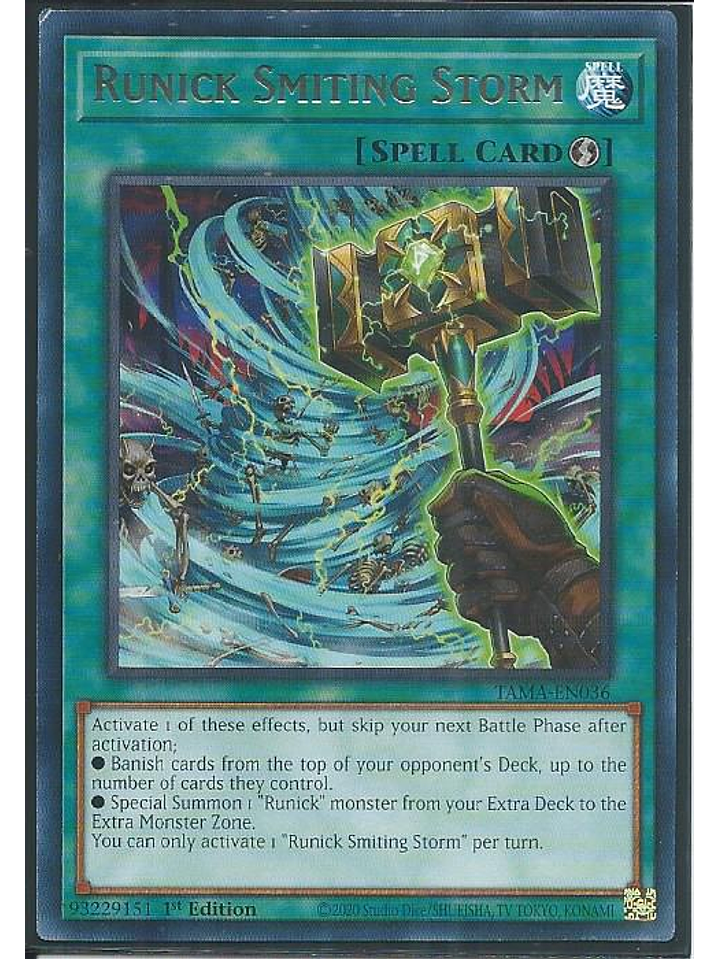 Runick Smiting Storm - TAMA-EN036 - Rare 1st Edition 1