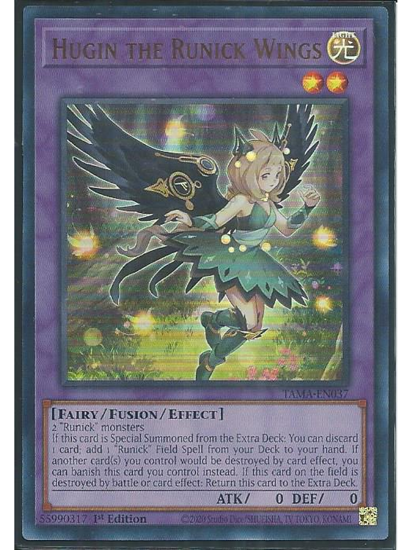 Hugin the Runick Wings - TAMA-EN037 - Ultra Rare 1st Edition 1