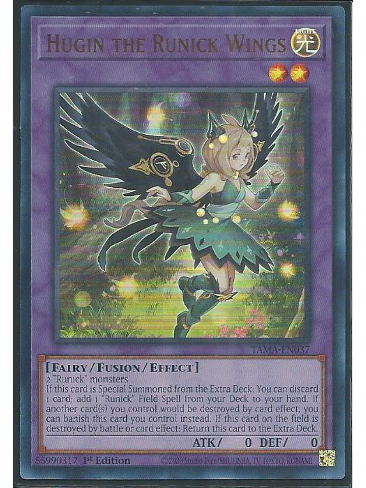 Hugin the Runick Wings - TAMA-EN037 - Ultra Rare 1st Edition 1