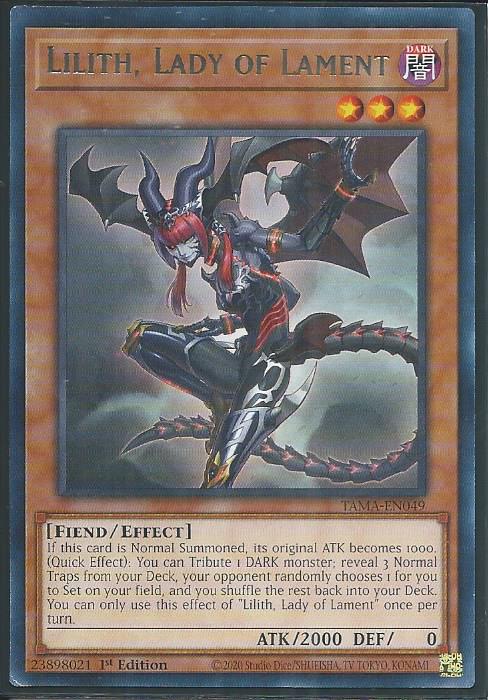 Lilith, Lady of Lament - TAMA-EN049 - Rare 1st Edition