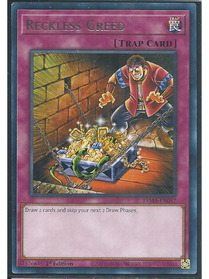 Reckless Greed - TAMA-EN057 - Rare 1st Edition 1
