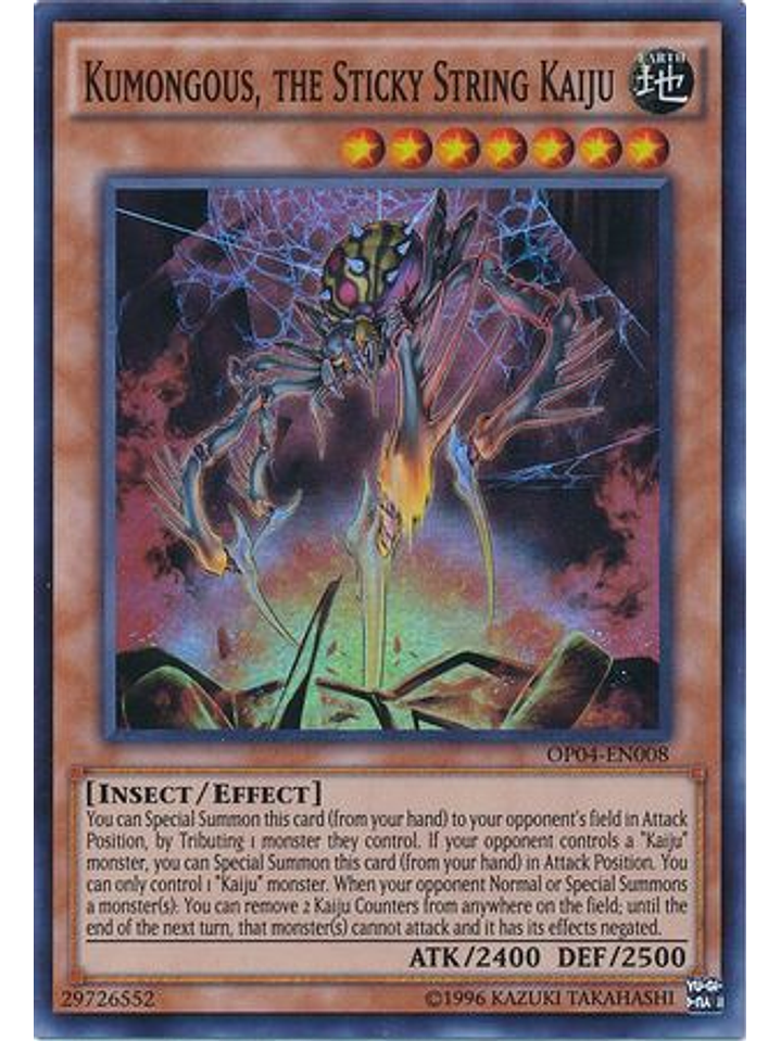 Kumongous, the Sticky String Kaiju - OP04-EN008 - Super Rare 1