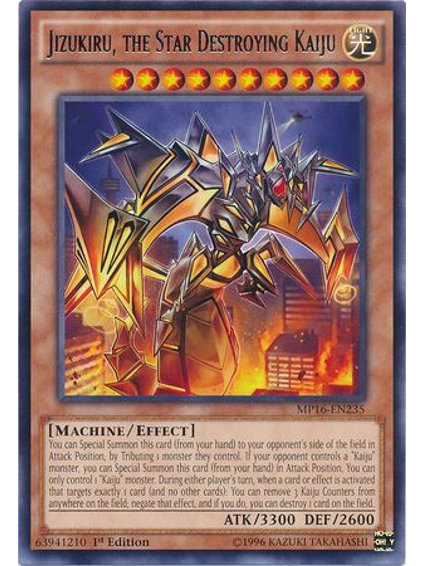 Jizukiru, the Star Destroying Kaiju - MP16-EN235 - Rare 1st Edition 1