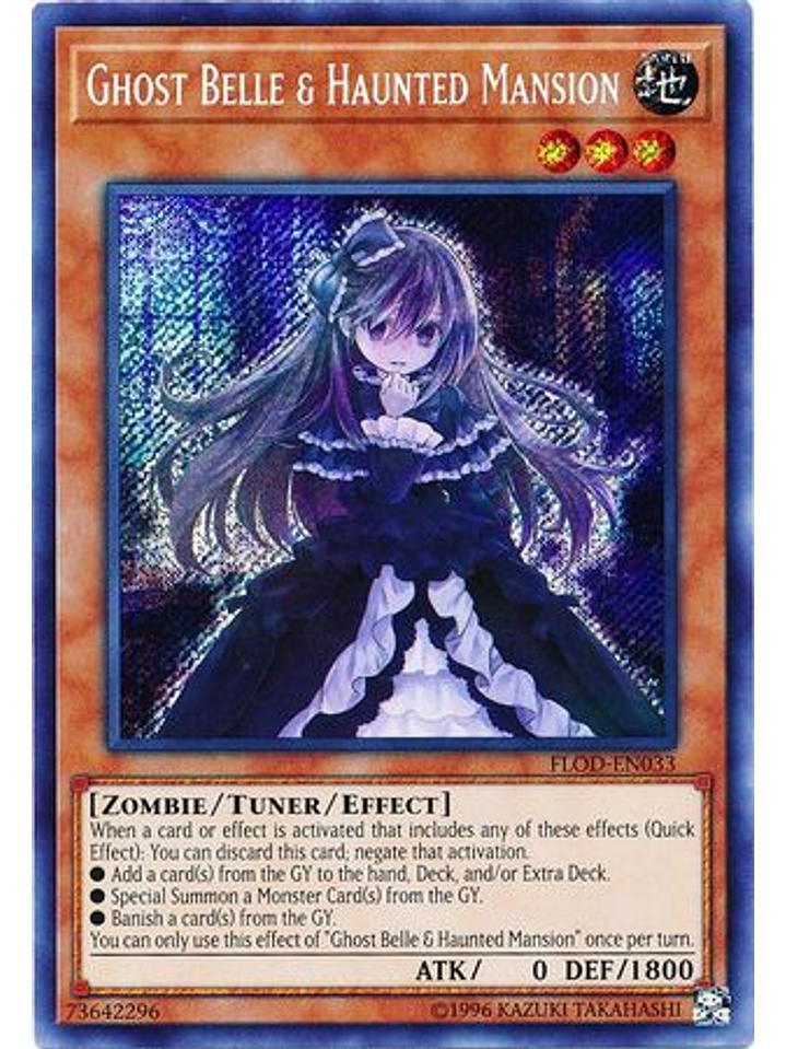 Ghost Belle & Haunted Mansion - FLOD-EN033 - Secret Rare Unlimited 1