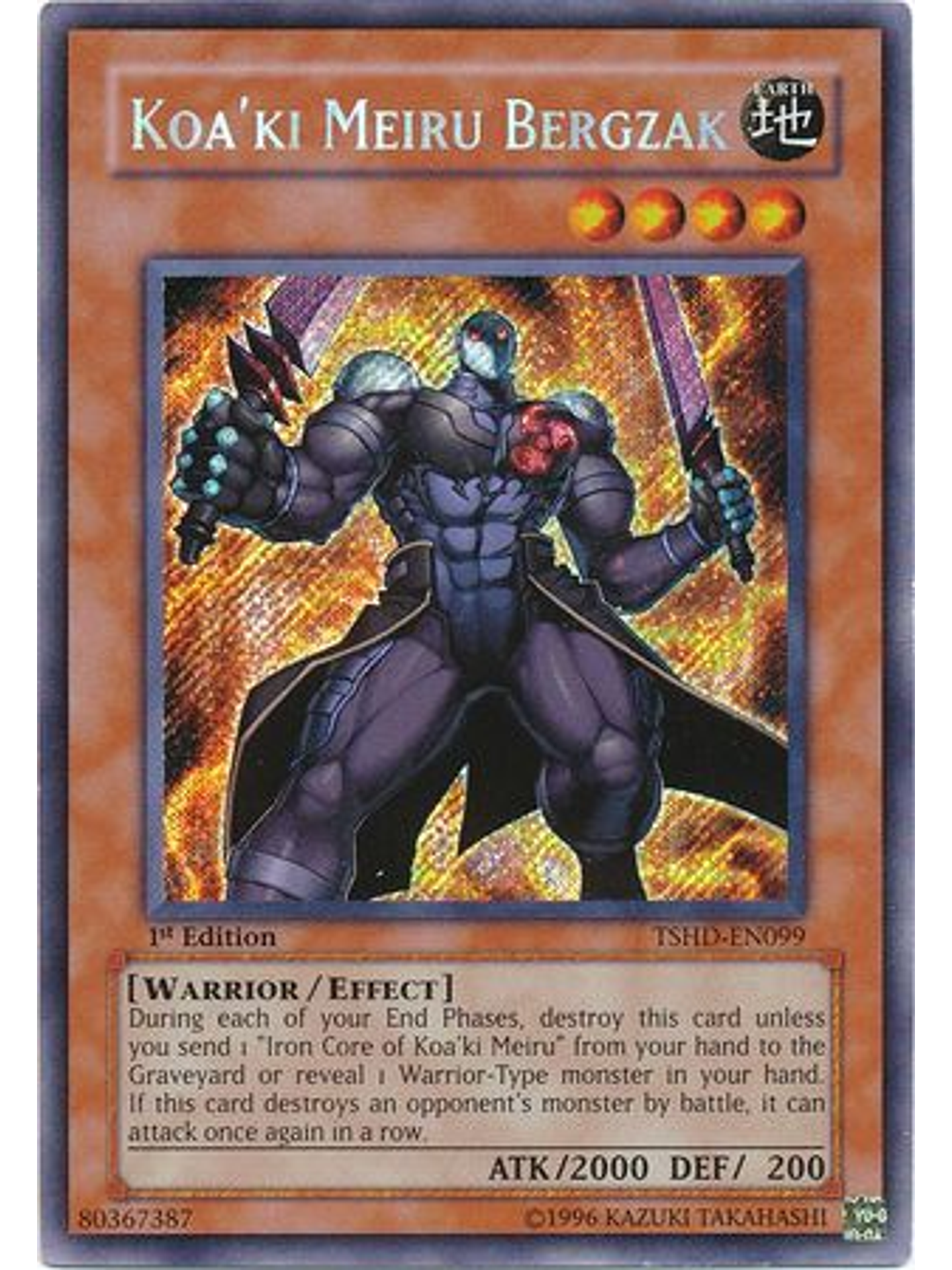 Koa'ki Meiru Bergzak - TSHD-EN099 - Secret Rare Unlimited 1