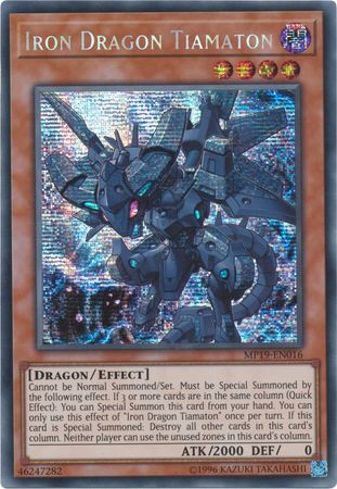 Iron Dragon Tiamaton - MP19-EN016 - Prismatic Secret Rare Unlimited