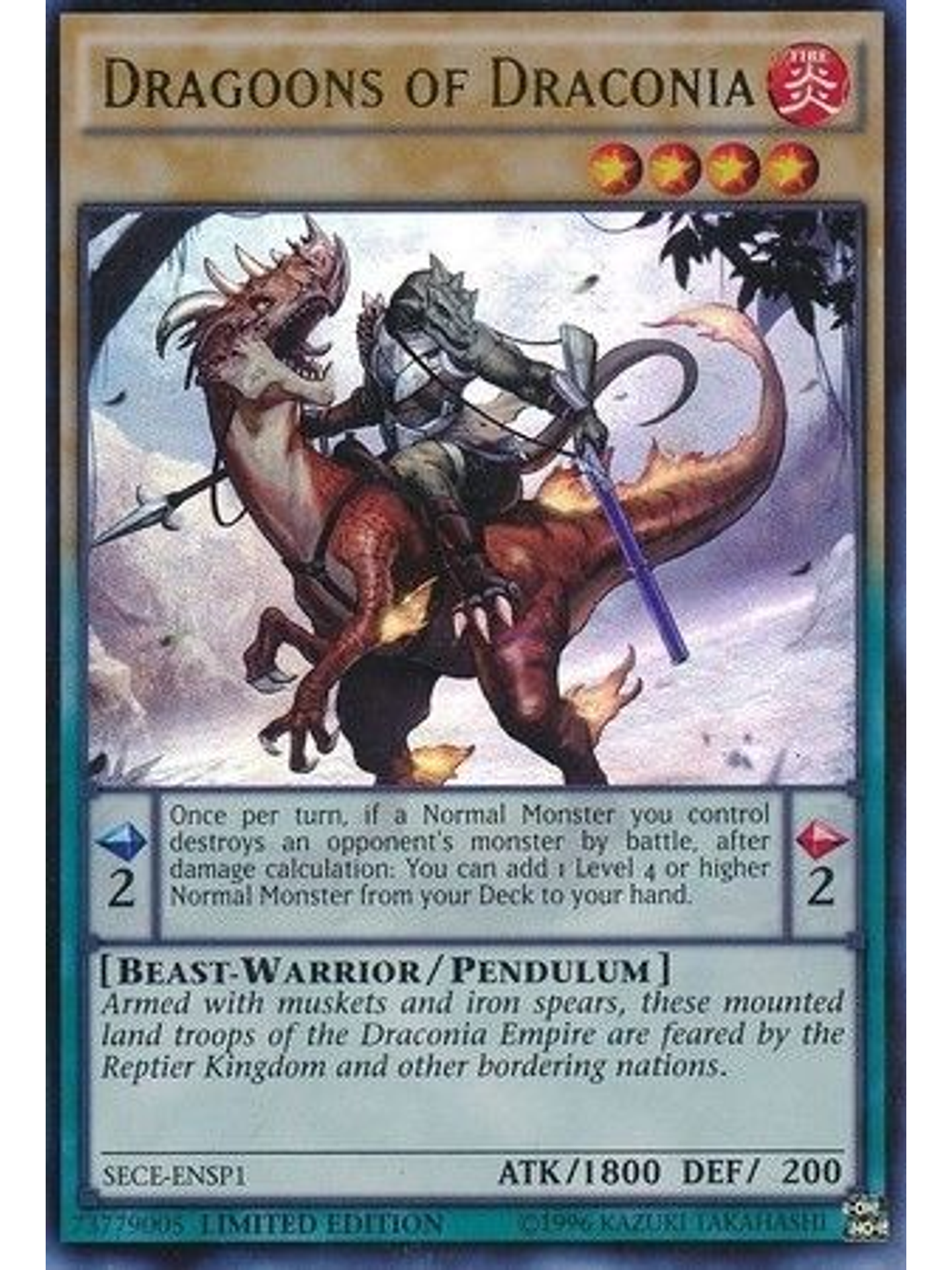 Dragoons of Draconia - SECE-ENSP1 - Ultra Rare Limited Edition 1