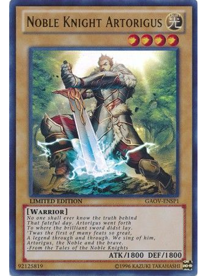 Noble Knight Artorigus - GAOV-ENSP1 - Ultra Rare 1