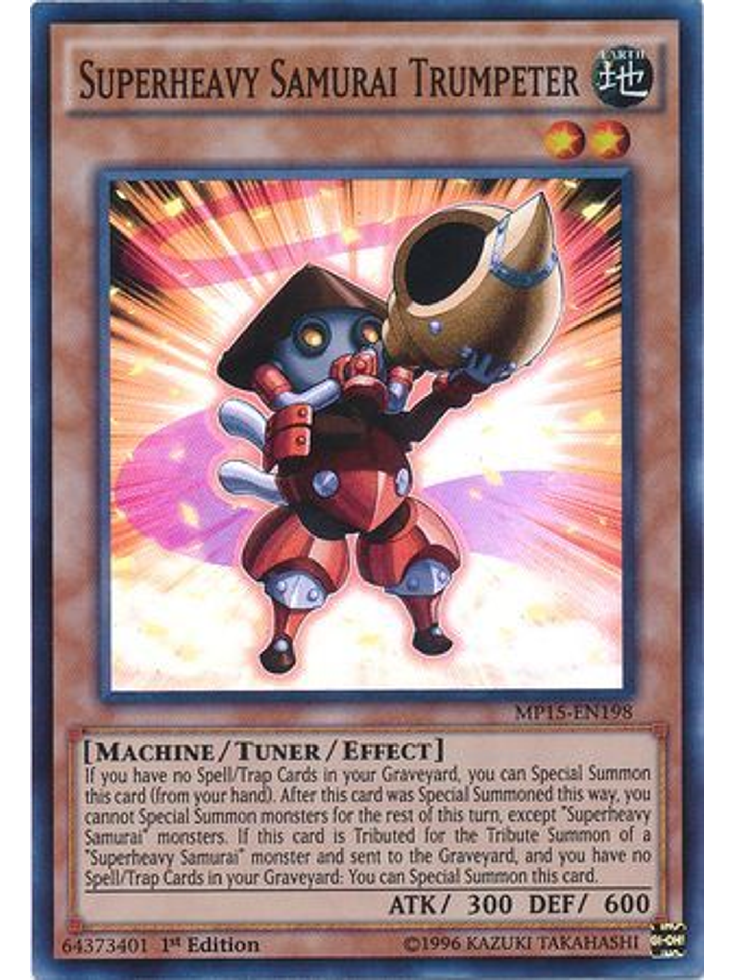 Superheavy Samurai Trumpeter - MP15-EN198 - Super Rare 1st Edition 1