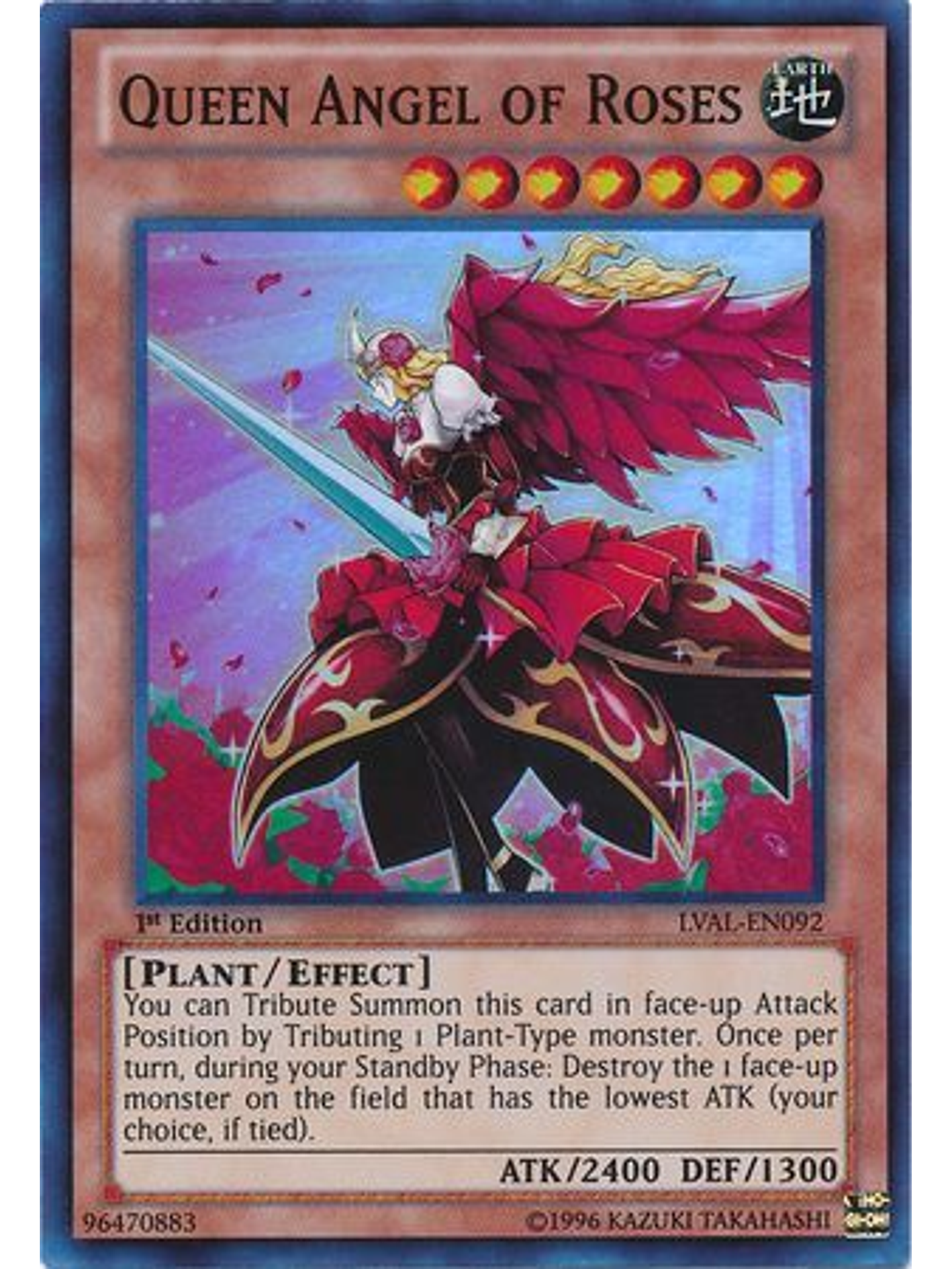 Queen Angel of Roses - LVAL-EN092 - Super Rare 1st Edition 1