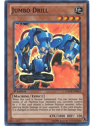 Jumbo Drill - GAOV-EN015 - Super Rare 1st Edition