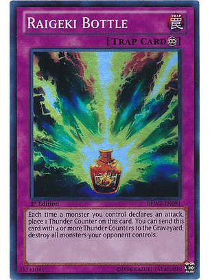 Raigeki Bottle - BPW2-EN091 - Super Rare 1st Edition