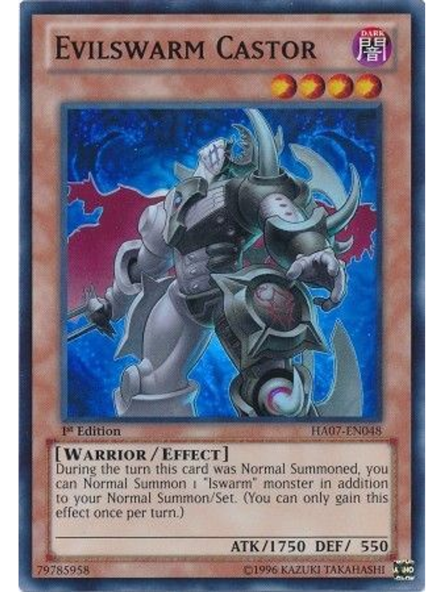 Evilswarm Castor - HA07-EN048 - Super Rare 1st Edition 1