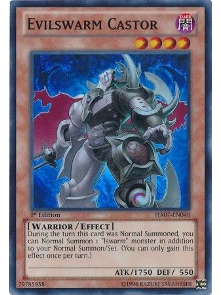 Evilswarm Castor - HA07-EN048 - Super Rare 1st Edition 1