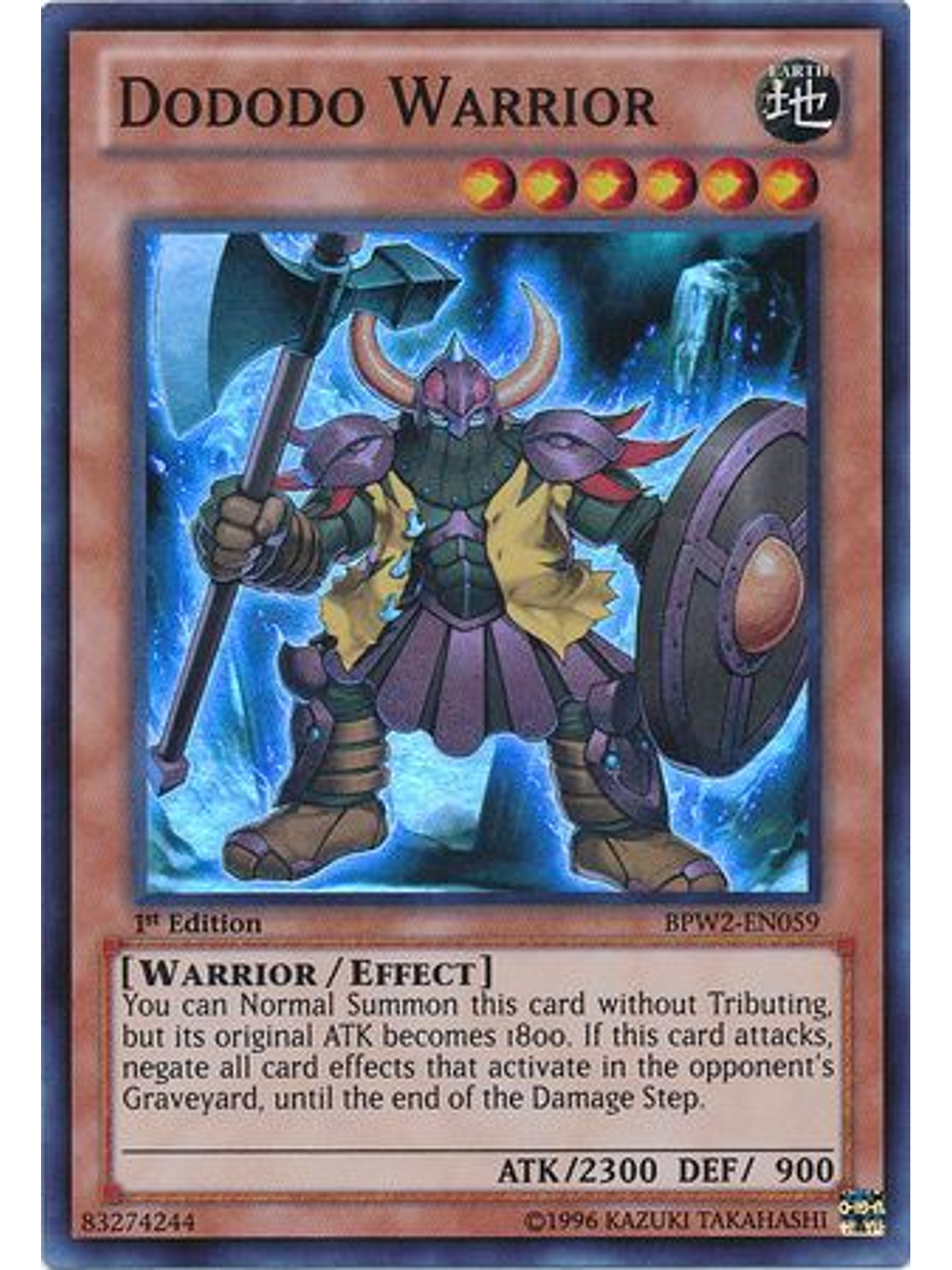 Dododo Warrior - BPW2-EN059 - Super Rare 1st Edition 1