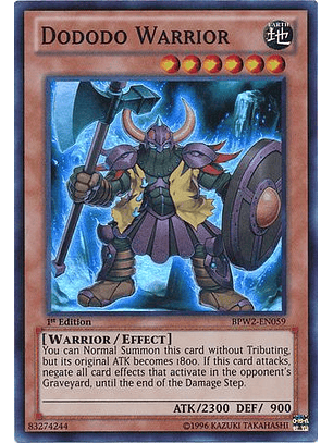 Dododo Warrior - BPW2-EN059 - Super Rare 1st Edition