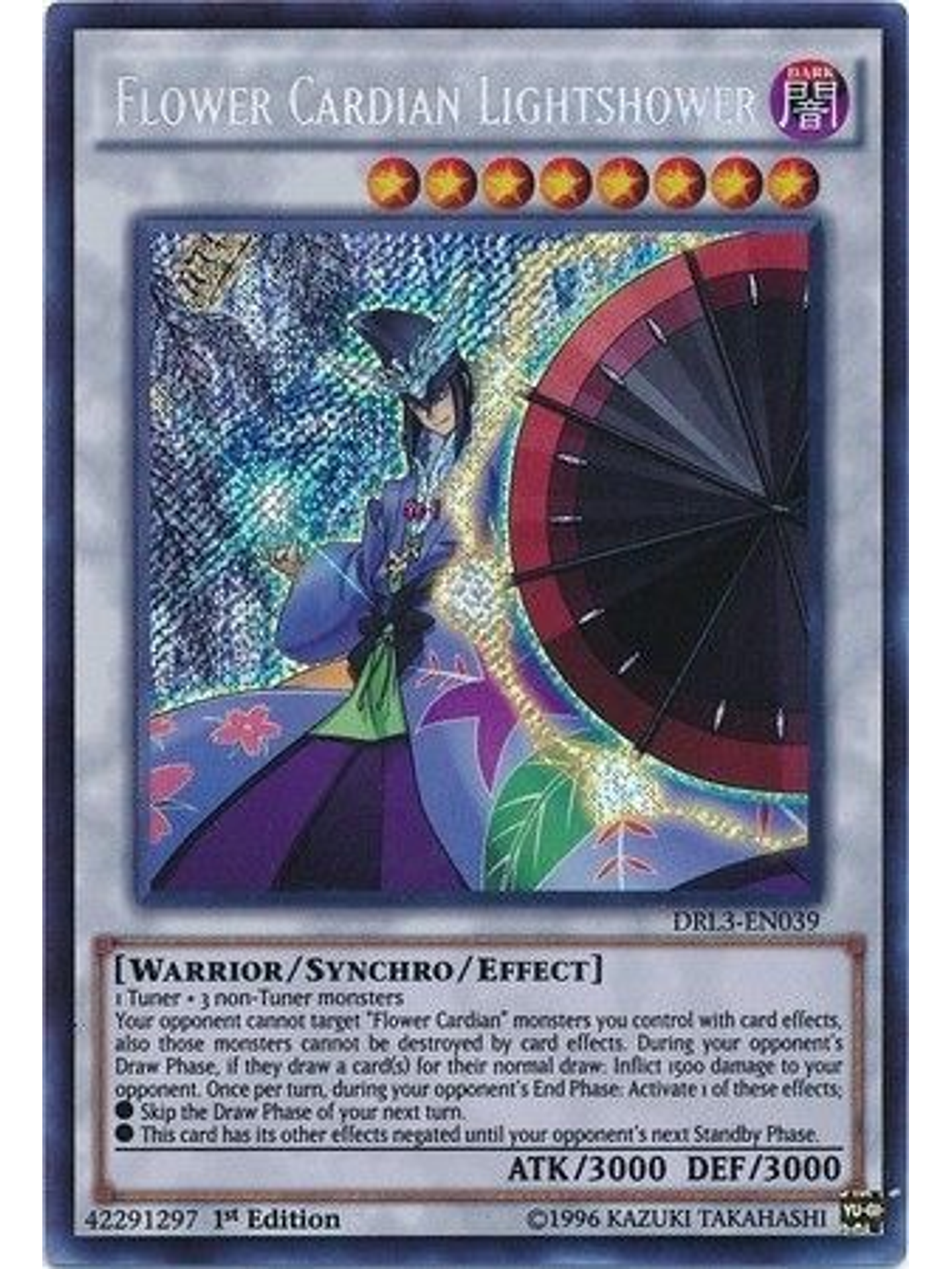 Flower Cardian Lightshower - DRL3-EN039 - Secret Rare 1st Edition 1