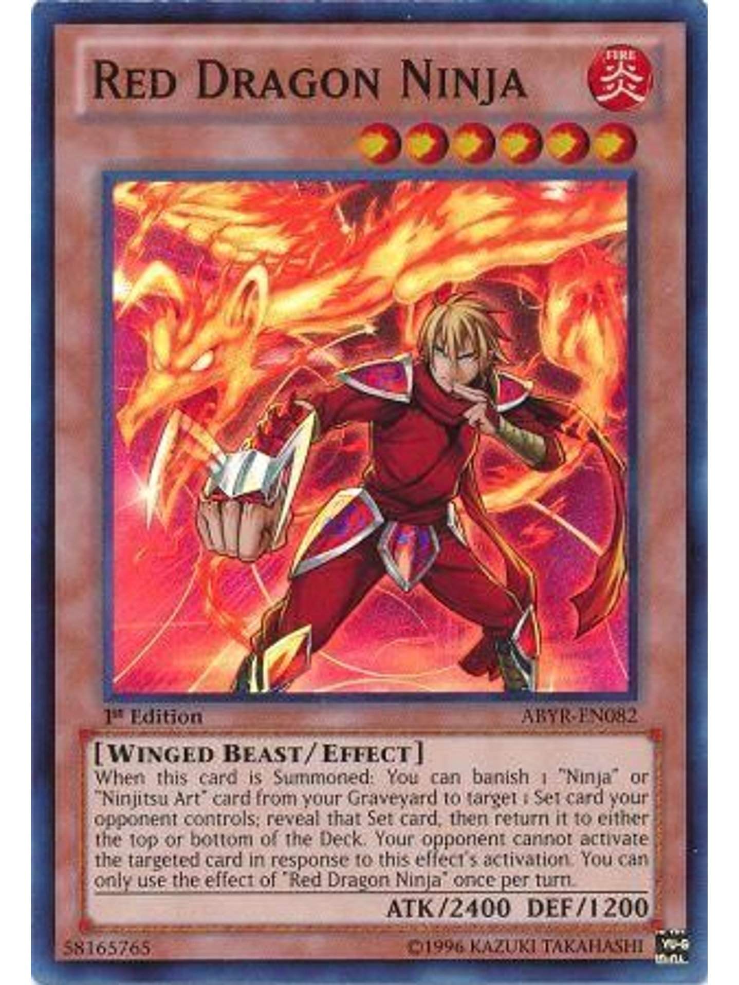 Red Dragon Ninja - ABYR-EN082 - Super Rare 1st Edition 1