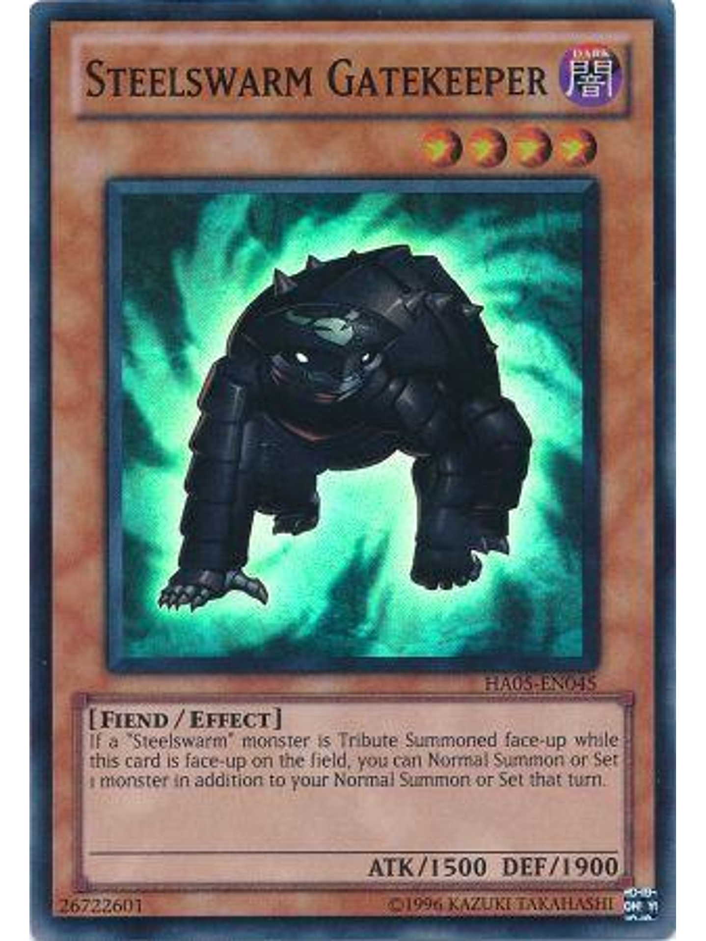 Steelswarm Gatekeeper - HA05-EN045 - Super Rare Unlimited Edition 1